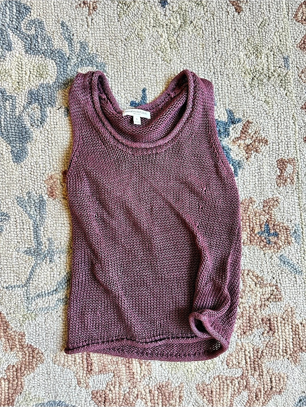 Banana Republic Purple Knit Tank Sweater